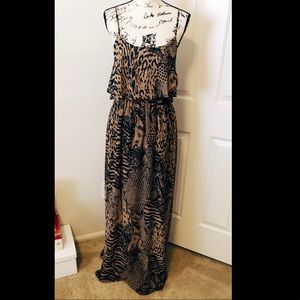 Tan/Blue Swell animal print dress